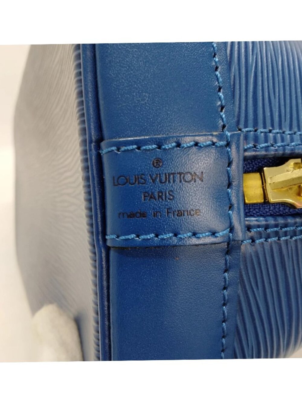 Authentic Louis Vuitton Alma PM Epi Leather Blue Handbag Satchel Bag - Picture 9 of 16